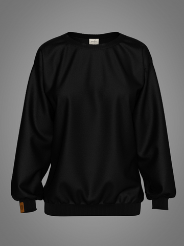Oversized Pitch Black Sweatshirt