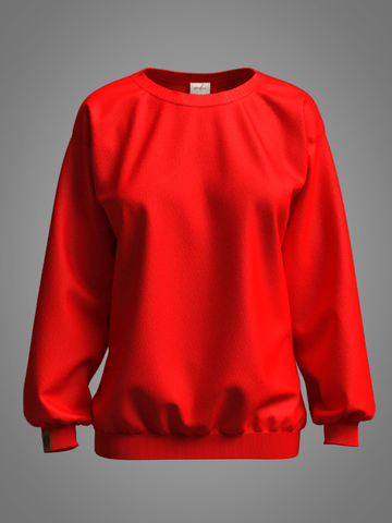 Oversized Striking Red Sweatshirt