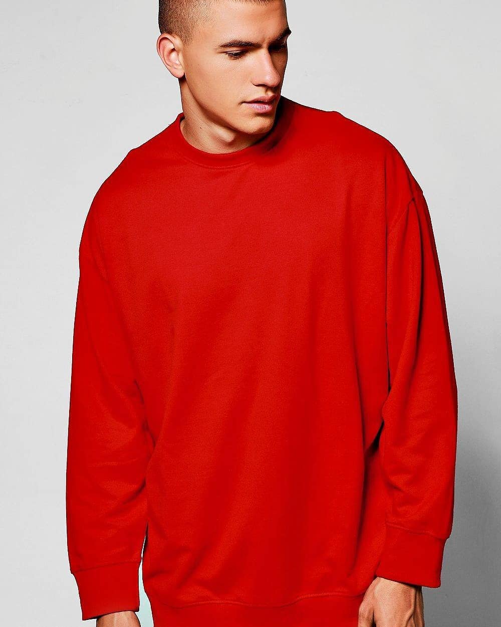 Oversized Striking Red Sweatshirt