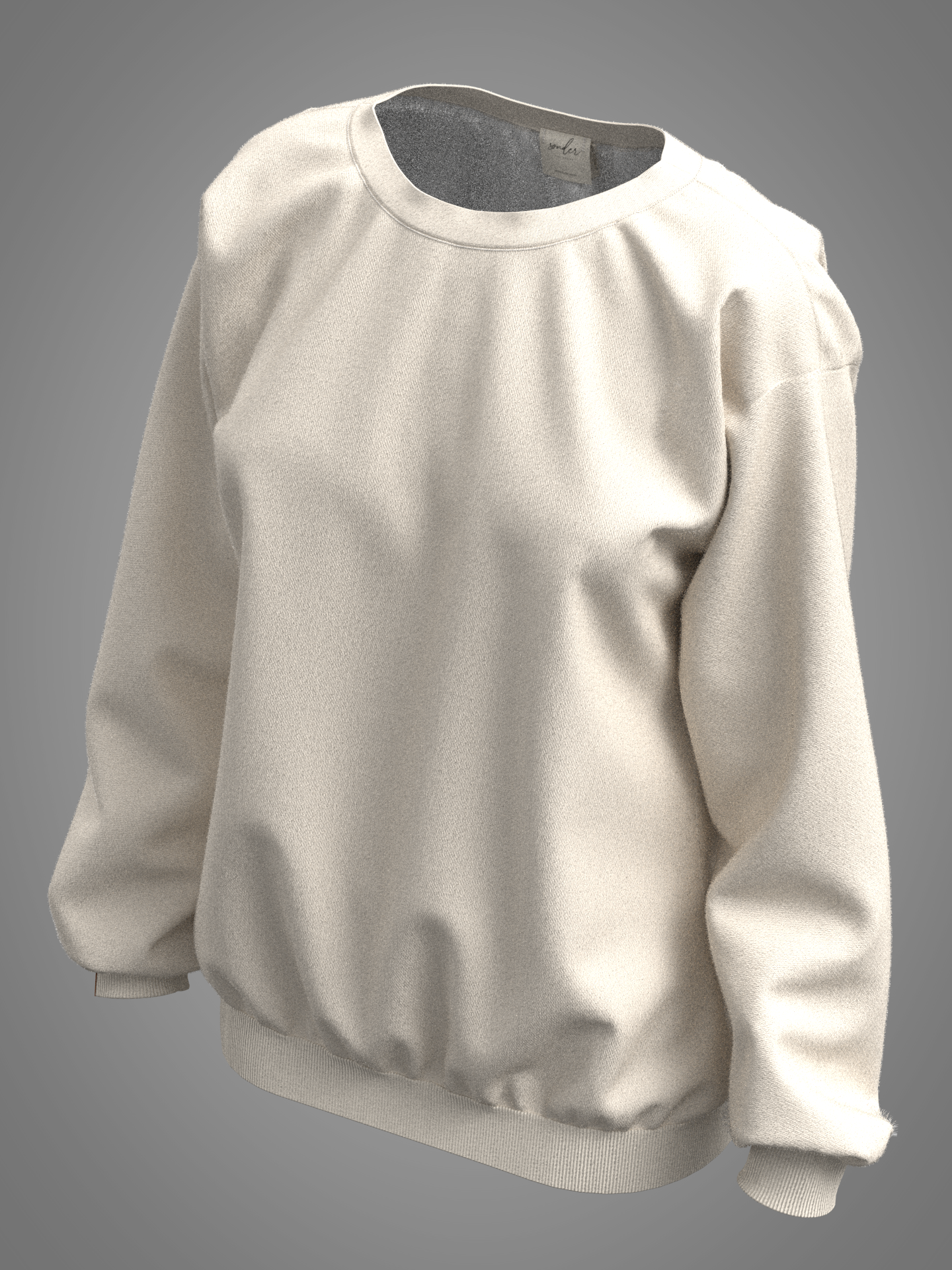 Oversized Ivory White Sweatshirt