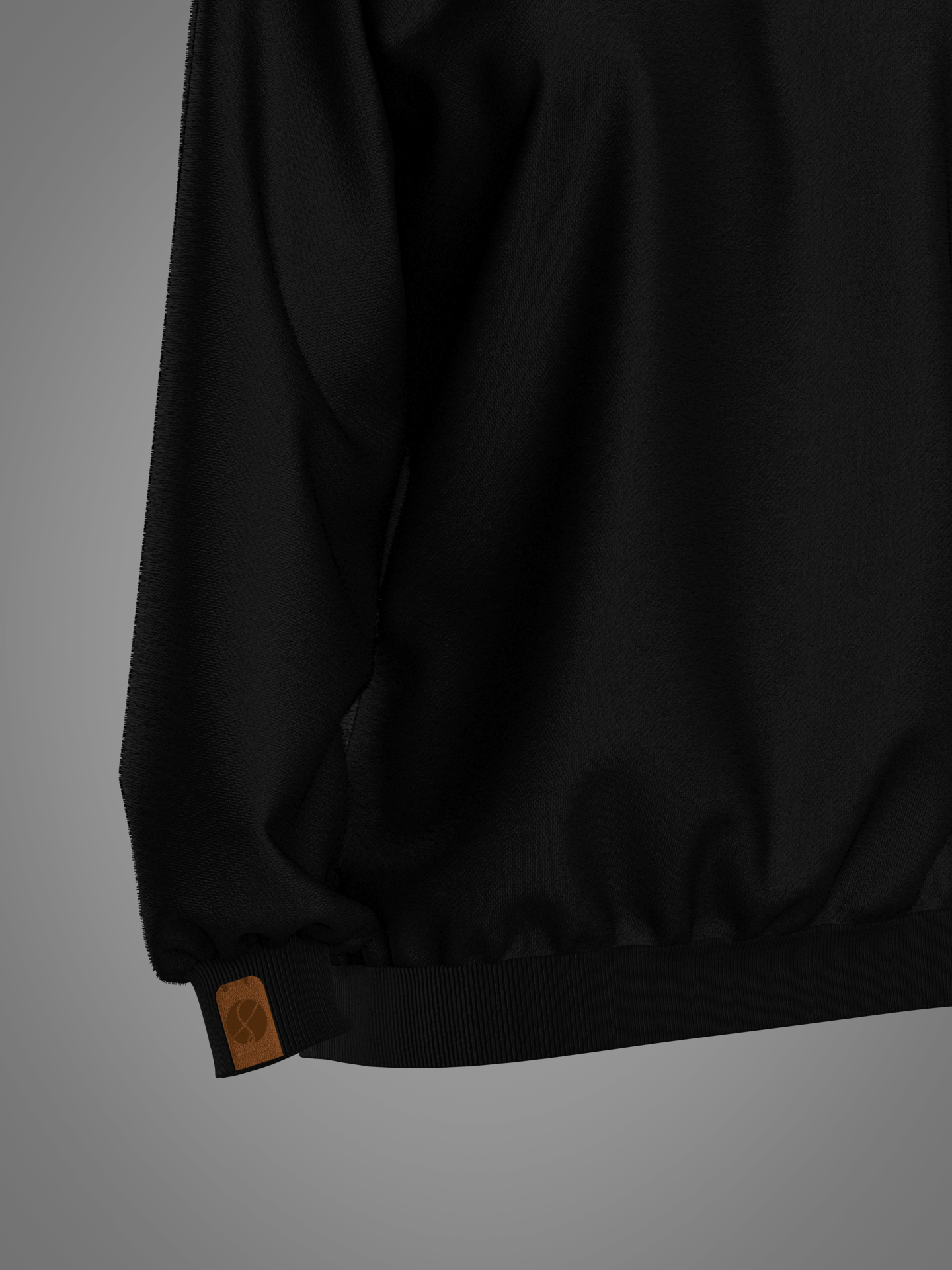 Oversized Pitch Black Sweatshirt