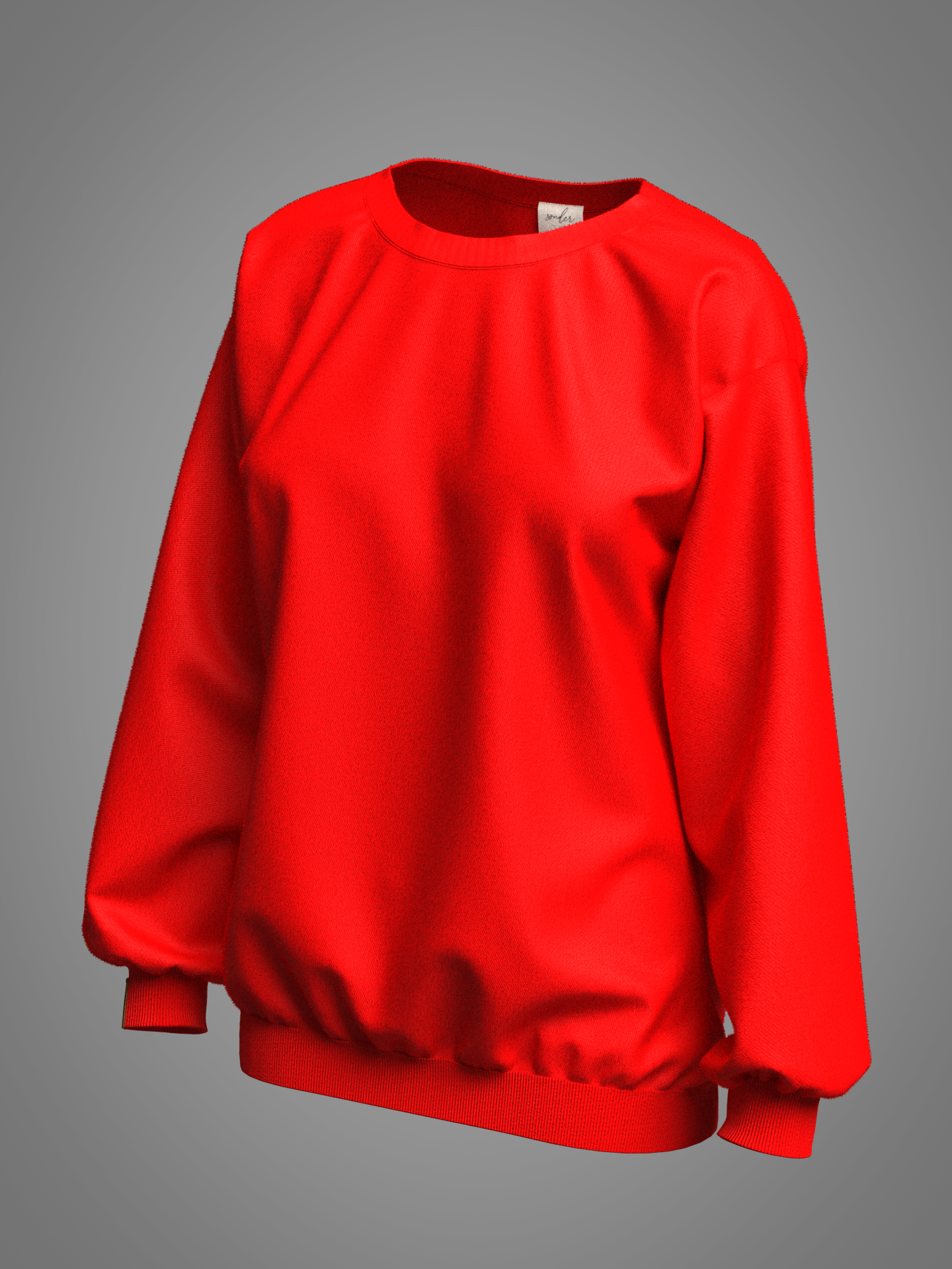 Oversized Striking Red Sweatshirt