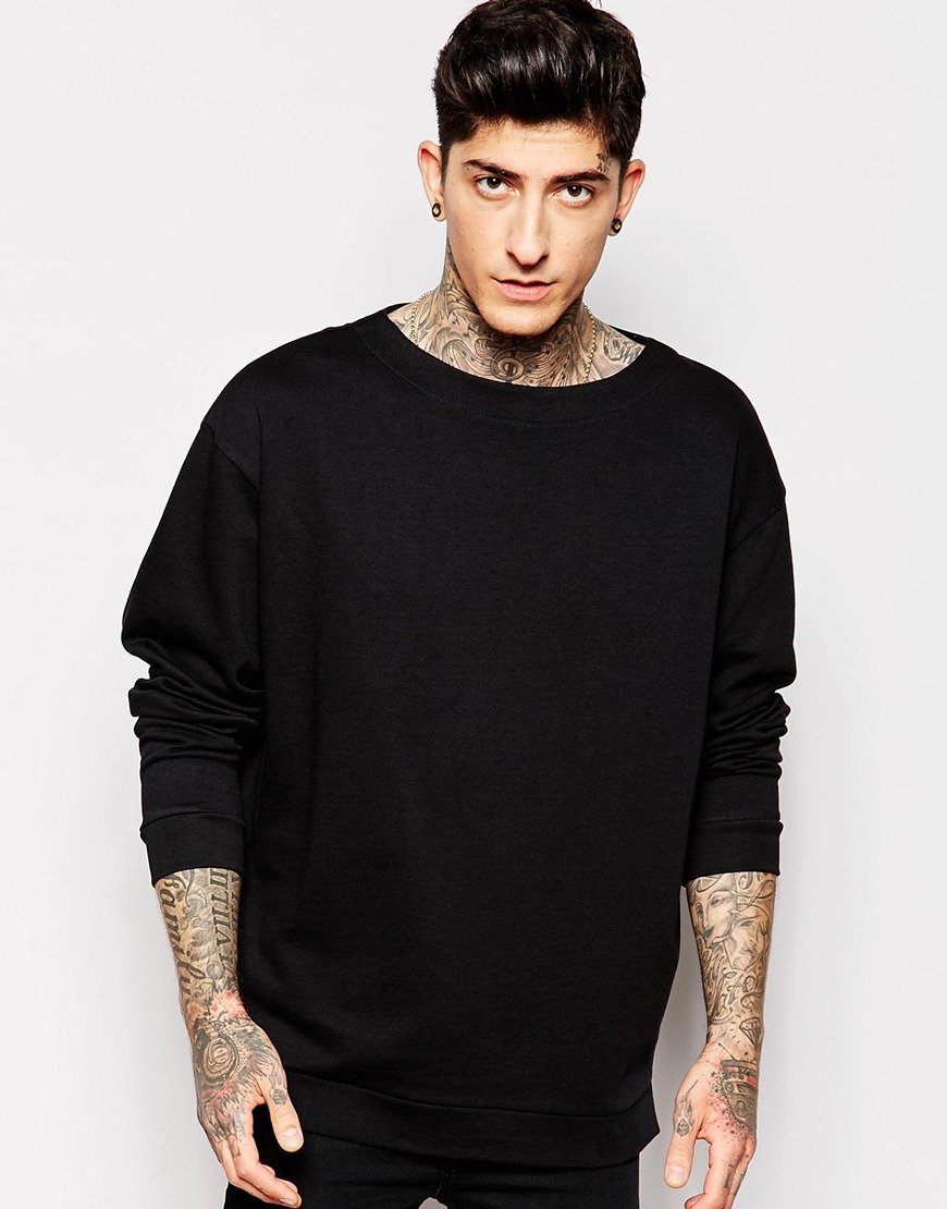 Oversized Pitch Black Sweatshirt