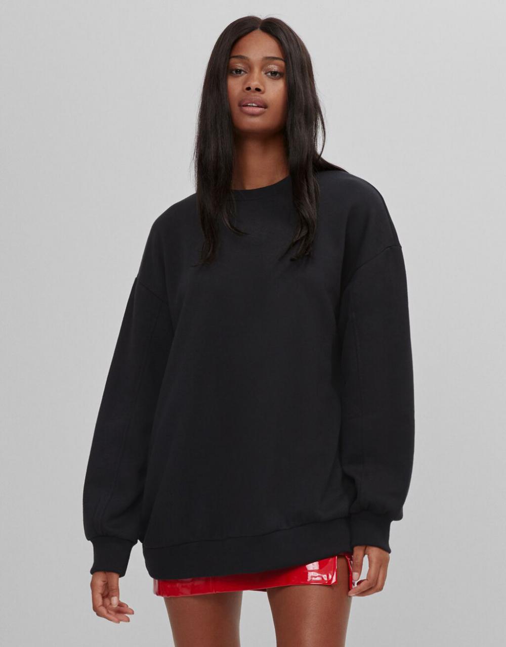 Oversized Pitch Black Sweatshirt